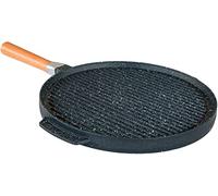 pedras Poêle Double Plaque Pierre de Lave Céramique pour Grill et crêpes + 3 Accessoires offerts Fabrication Italienne 24 centimètres