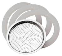 PEDRINI 3 Silicone Seals + 1 Aluminium Filter en 601, Replacement Parts Compatible with Coffee Machines: Kaffettiera, Aroma, Infinity, Celebration, 3 Cup Capacity, Dimensions Ø64 x 3.2 mm