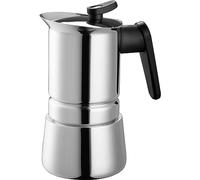 Pedrini - Cafetière à Induction, en Acier Inoxydable 4 tazze Argent