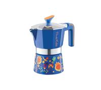 Pedrini Cafetière Frida Kahlo, moka 3 tasses, bleu