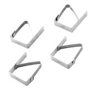 PEDRINI Gadget Stainless Steel Tablecloth Clips, Silver Colours, 25 * 9 * 1.5cm, 4pcs