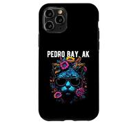 Pedro Bay Alaska Chat Portant des Lunettes de Soleil et des Fleurs Coque pour iPhone 11 Pro