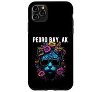 Pedro Bay Alaska Chat Portant des Lunettes de Soleil et des Fleurs Coque pour iPhone 11 Pro Max