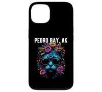 Pedro Bay Alaska Chat Portant des Lunettes de Soleil et des Fleurs Coque pour iPhone 13