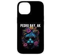 Pedro Bay Alaska Chat Portant des Lunettes de Soleil et des Fleurs Coque pour iPhone 14
