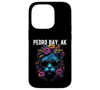 Pedro Bay Alaska Chat Portant des Lunettes de Soleil et des Fleurs Coque pour iPhone 14 Pro