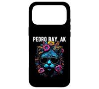 Pedro Bay Alaska Chat Portant des Lunettes de Soleil et des Fleurs Coque pour iPhone 17 Pro Max
