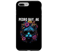 Pedro Bay Alaska Chat Portant des Lunettes de Soleil et des Fleurs Coque pour iPhone 7 Plus/8 Plus