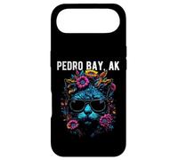Pedro Bay Alaska Chat Portant des Lunettes de Soleil et des Fleurs Coque pour iPhone Air