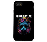 Pedro Bay Alaska Chat Portant des Lunettes de Soleil et des Fleurs Coque pour iPhone SE (2020) / 7/8