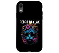 Pedro Bay Alaska Chat Portant des Lunettes de Soleil et des Fleurs Coque pour iPhone XR
