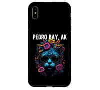 Pedro Bay Alaska Chat Portant des Lunettes de Soleil et des Fleurs Coque pour iPhone XS Max