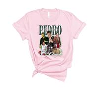 Pedro Movie Pascal T-shirt graphique acteur populaire, chemise icône de télévision et de cinéma, T-shirt confortable en coton doux, vêtements pour fans, rose, XL