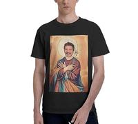 Pedro Pascal T-shirt d'été en coton pour homme Col rond Manches courtes, Acteur_1, M