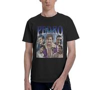Pedro Pascal T-shirt d'été en coton pour homme Col rond Manches courtes, Acteur_3, M