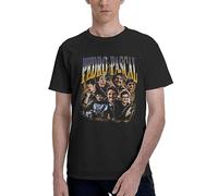 Pedro Pascal T-shirt d'été en coton pour homme Col rond Manches courtes, Acteur_9, M