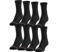 MediPeds PEDS Lot de 4 paires de chaussettes pour diabétiques avec dessus non contraignant et coussin, Noir, Shoe Size 9-12/ Sock Size 9-12
