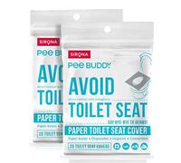 PEE BUDDY Papier jetable housses de siège de toilette (pack de 40) | Non contact direct avec des sièges Unhygieneic | Facile à nettoyer | Nature bienvenus | Doit avoir pour les femmes
