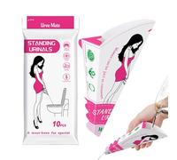 Pee Standing Device, Female Urination Tool, 10 Pieces Foldable Funnel with Spill-Proof Design, Paper Container with Waterproof Material, Portable Hygiene Gear, for Road Trips Hospital Outdoor Events