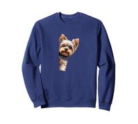 Peek-a-Yorkshire Terrier, chiot mignon qui regarde autour du coin Sweatshirt