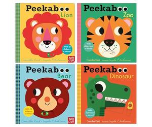 Peekaboo by Camilla Reid Illustrated 4 Books Collection Set (Lion, Zoo, Bear & Dinosaur)