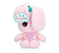 PEEKAPETS Lapin Rose, Peluche Coucou Caché qui Remue ses Oreilles lorsque vous Appuyez sur son Ventre, Cadeau Doudou pour Bébés et Enfants 0-4 Ans