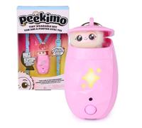 Peekimo, animal interactif rose avec accessoire à porter, 100+ réactions | Adorable animal électronique avec plus de 100 réactions, accessoires à collectionner, idée cadeau d'anniversaire dès 5 ans