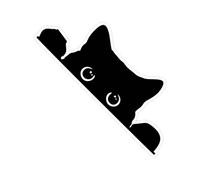 Peeking Cat Car Stickers - Cute Automotive Decals | Black Cat Sticker with Gloss Finish, Vinyl Material Decal with Strong Adhesive, Decorative Sticker for Bumpers