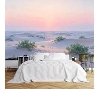 Peel And Stick Wall Mural, 3D Panoramic Sunset Desert Dune Landscape Wallpaper 500X280Cm(Wxh) Removable Self-Adhesive Large Nature Wall Mural For Bedroom Living Room Home Decor Sunset Desert Dune 500