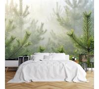 Peel And Stick Wall Mural, Misty Pine Forest Self Adhesive Wallpaper 500X300Cm(Wxh) Thick Waterproof Vinyl Wallpaper Removable Wall Covering For Bedroom Living Room Home Decor Misty Pine Forest 500X3