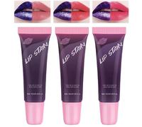 Peel Off Lip Stain, Longue DuréE Peel Off Matte Lip Gloss, Matte Liquid Lipstick, Nude Lip Gloss, Waterproof Lip Tint Stain, Non-Stick Handle Peel Off Lipstick Makeup For Women (3PC, 10ML)
