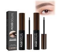 Peel-Off Lot de 2 baumes teintés pour sourcils Gel Eyebrow Powder 3D Structure sculptée et pigmentée en 1 minute pour une plénitude naturelle (taupe)