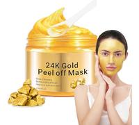 Peel-Off Masque Pour Or 24k, 24k Gold Peel Off Mask, Anti-Wrinkle Anti Ageing Face Mask for All Skin Types, Skin Firming & Rejuvenating for Radiant Face Masks, Korean Cosmetics, 120 ml