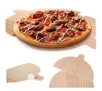 PEEL PIZZA WOODEN, 2PCS PALDLE AVEC GRIPE, BEAU COMBILLE POUR LA COUPE, TERRANT / 11X6.7