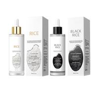 Peel Shot Glow Rice Ampoule Duo, Exfoliant Visage, Black and White Rice Exfoliante, Peeling Visage Nettoyage Profond des Pores et Points Noirs pour Toutes les Peaux (1, One Size)
