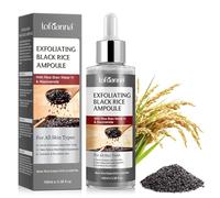 Peel Shot Glow Rice Peeling Ampoule, sérum exfoliant de riz noir doux pour le visage et le corps, rétrécissement des pores et hydratation profonde pour tous les types de peau
