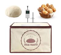Peelanmall Boîte de fermentation pour pain au levain - Pliable avec chauffage et thermostat, température et minuterie réglables - Armoire de fermentation avec couvercle pour pâte à pain, boîte de