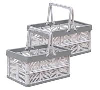 Peelanmall Grande boîte pliante de 16 l - 38,5 x 25 x 20 cm - Avec poignée - Panier pliable robuste pour cuisine, chambre, salle de bain, bureau - Petite taille