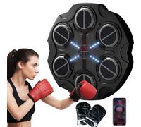 Peelanmall Smart Music Boxing Machine de boxe électronique LED avec musique Bluetooth 9 modes de vitesse et mode de comptage - Machine de boxe murale - Pour adultes et enfants
