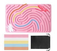 Peelanmall Tableau d'activité sensoriel, jouets en silicone pour l'autisme, jouets fidget, tableau d'activité double face avec sac de voyage et 20 accessoires, cordons pour l'autisme, TDAH, stress et