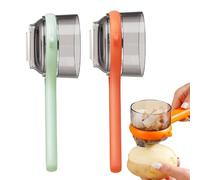 Peeler with Container - Double-Sided Stainless Steel Fruit and Vegetable Peeler with Storage Box, Box Storage Kitchen Special Fruit Peelerfor Home Kitchen (Green+Orange)