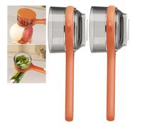 Peeling Knife with Storage Box, Fruit and Vegetable Peeler with Storage Box, Multi-functional Vegetable Peeler for Kitchen, For Everyday Fruit and Vegetables Cooking (Orange*2)