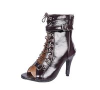 Peep Toe in Scamosciata a Rete Scarpe da Ballo Latino Salsa Tango Bachata Chaussures de Danse Femme Heels Dance Shoes Escarpins De Soiree Élégantes Souple Sexy Mesh Sandale Pompes Habillées