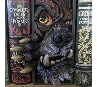 Peeping on the Bookshelf Monster serre-livres décoratif, réaliste 3d Monster Bookshelf Decor, Statue de décor d'horreur en résine personnalisée, serre-livres décoratifs Home Office Library Bookshelf-A
