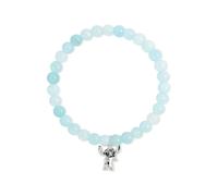 Disney Bracelet d'extension avec perles bleu clair, plaqué argent, laiton, taille unique