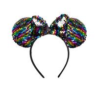 Peers Hardy Disney Minnie Mouse V700049L.PH Bandeau à paillettes arc-en-ciel Taille unique, 1 count (Pack of 1), Tissu Plastique, Sans pierre précieuse