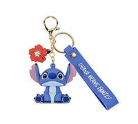 Peers Hardy - Porte-clés 3D Disney Lilo et Stitch bleu et doré, Bleu, doré et rouge, Taille unique, chaîne, breloque