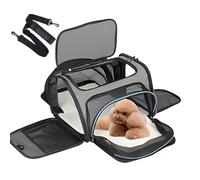 Peet Carriers pour chats - Porteur d'animaux en maille pliable | Crate d'animaux respirants, chenil pliable de voyage, transporteur d'animaux portables pour se reposer et vie quotidienne, sac D