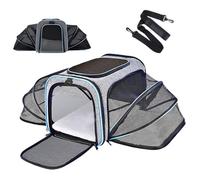 Peet Carriers pour chats - Porteur d'animaux en maille pliable | Crate d'animaux respirants, chenil pliable de voyage, transporteur d'animaux portables pour se reposer et vie quotidienne, sac D