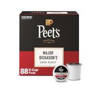 Peet's Coffee, Dark Roast K-Cup Pods for Keurig Brewers - Major Dickason's Blend 88 Count (4 Boxes of 22 K-Cup Pods)